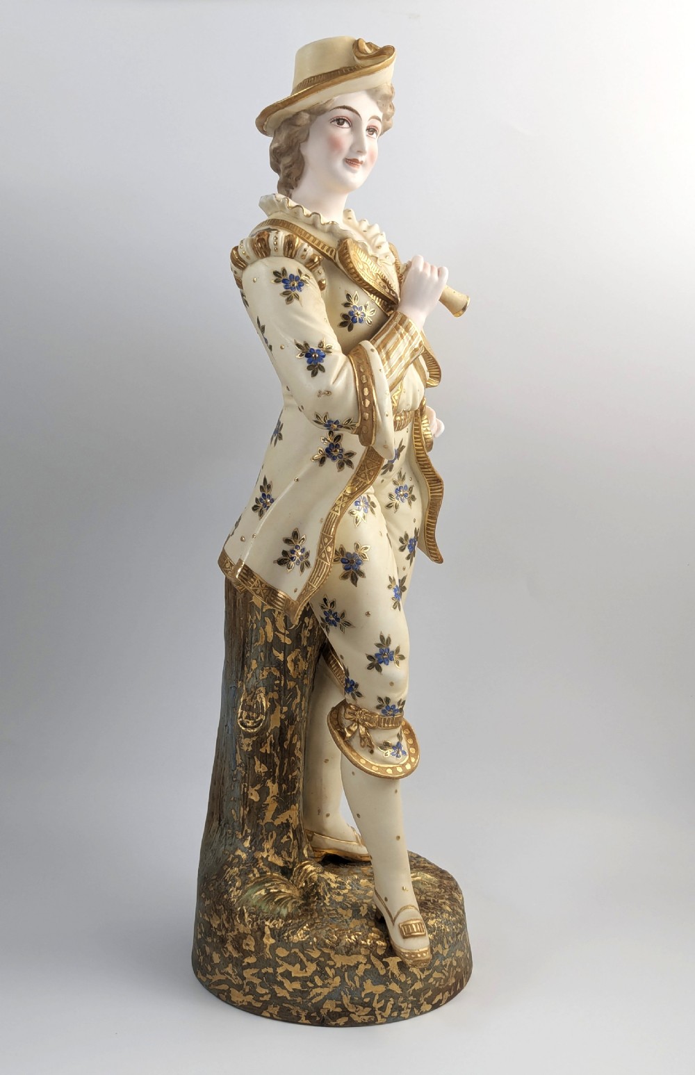 Large Dresden Style Porcelain Figure, c.1900, Thuringia/Capodimonte Influence, 51cm View VI