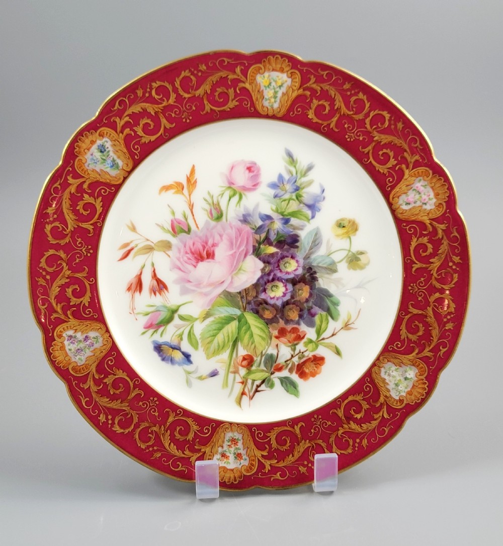 Paris Porcelain Plate, Sèvres Style, Hand-Painted, c.1860