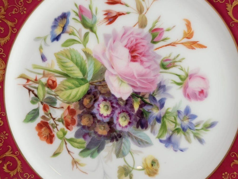 Paris Porcelain Plate, Sèvres Style, Hand-Painted, c.1860 View III