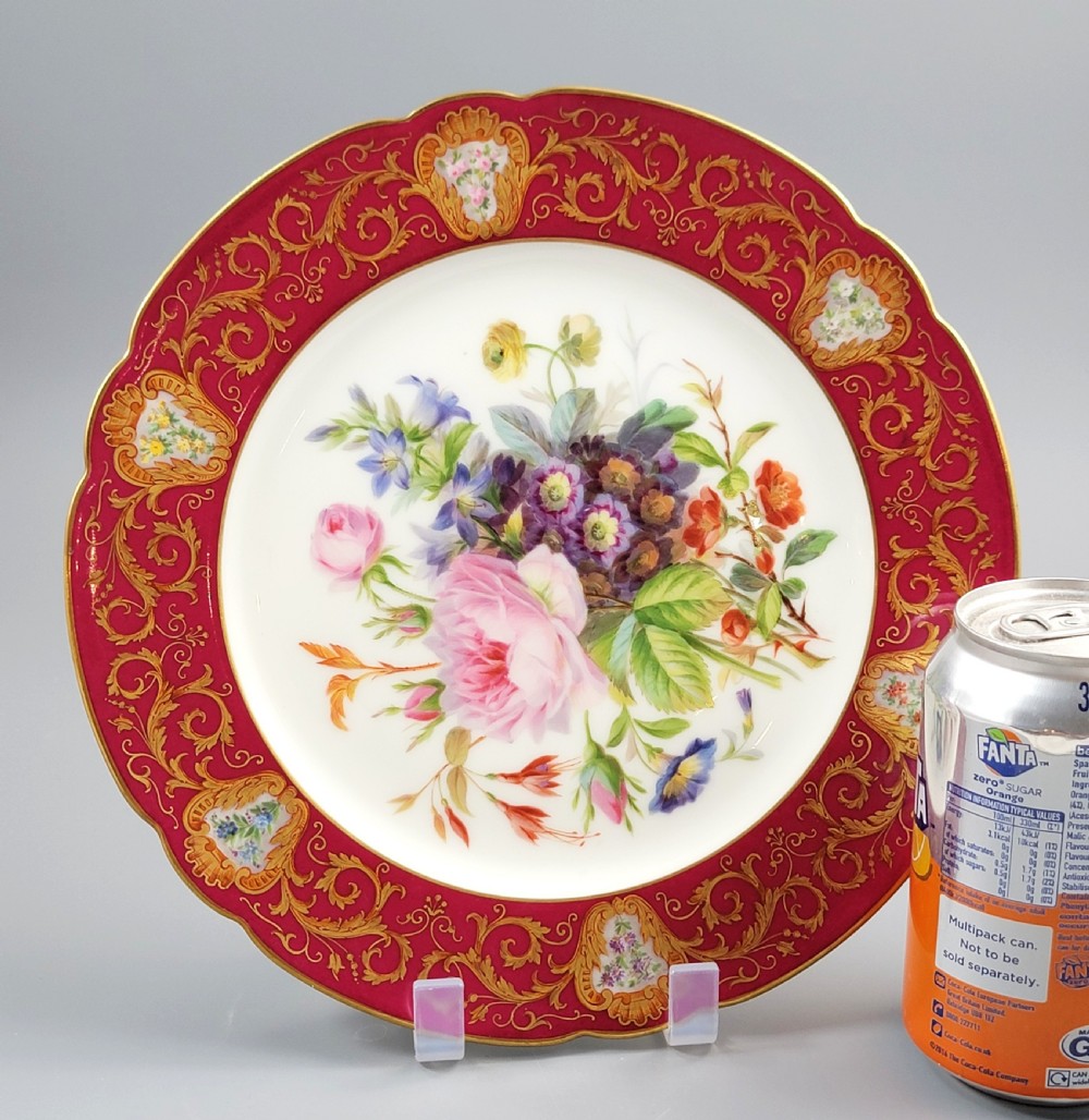 Paris Porcelain Plate, Sèvres Style, Hand-Painted, c.1860 View VIII