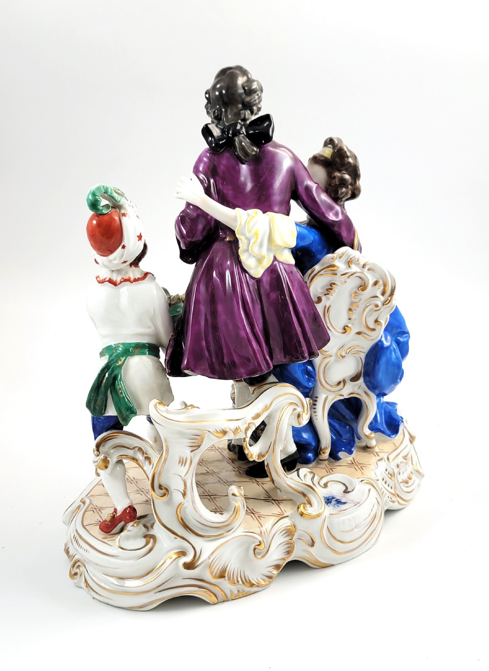 Large Volkstedt Porcelain Group, Schwarzburger Werkstätten, Moorish Page Boy, Signed H. Meisel, c.1920 View IV