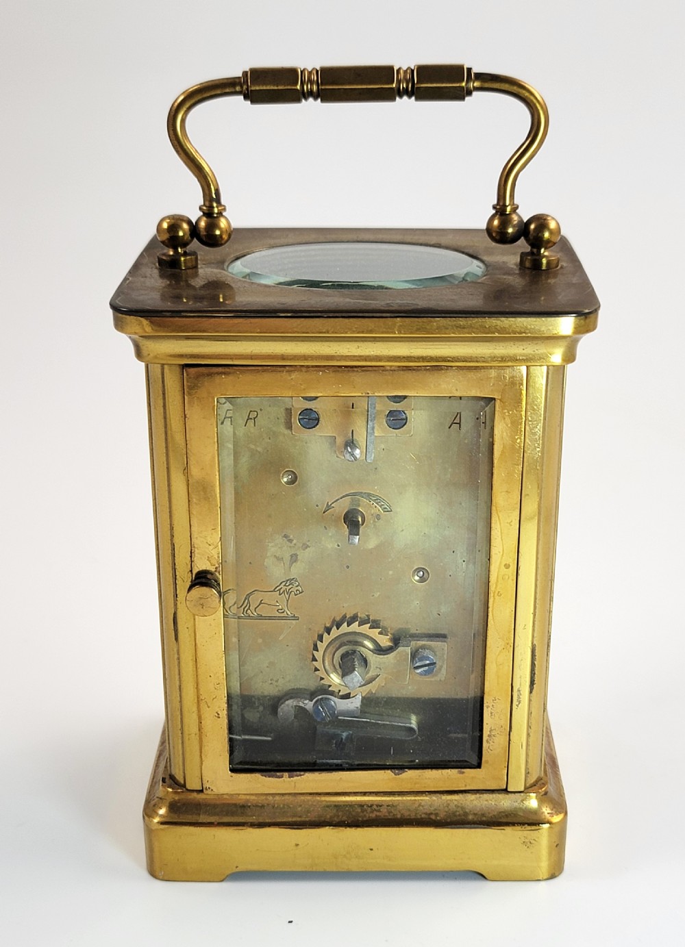 French Brass Carriage Clock by Duverdrey & Bloquel, c.1900,Working, Original Key View IV