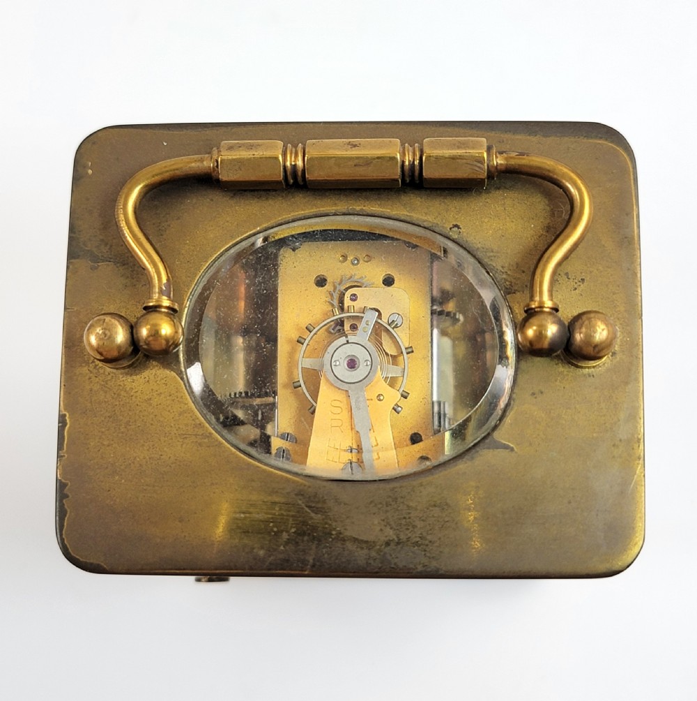 French Brass Carriage Clock by Duverdrey & Bloquel, c.1900,Working, Original Key View VI