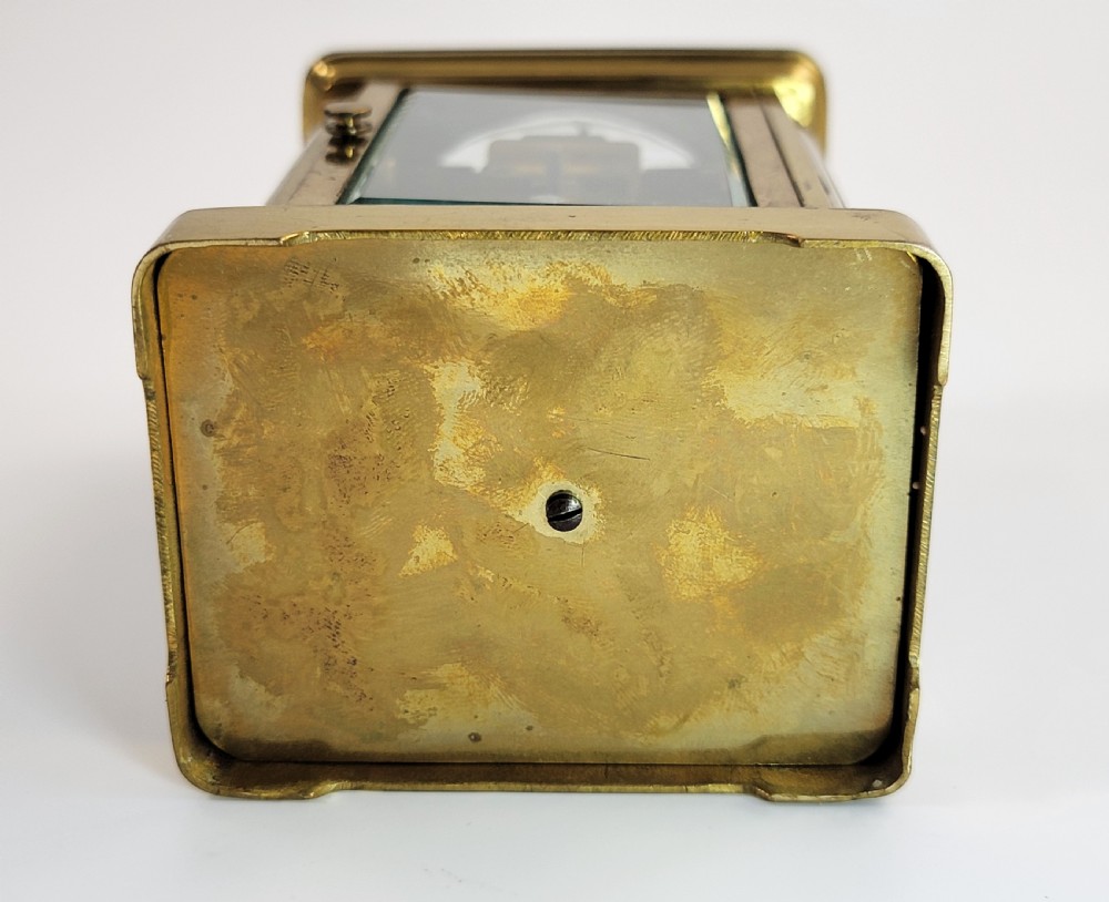 French Brass Carriage Clock by Duverdrey & Bloquel, c.1900,Working, Original Key View VII