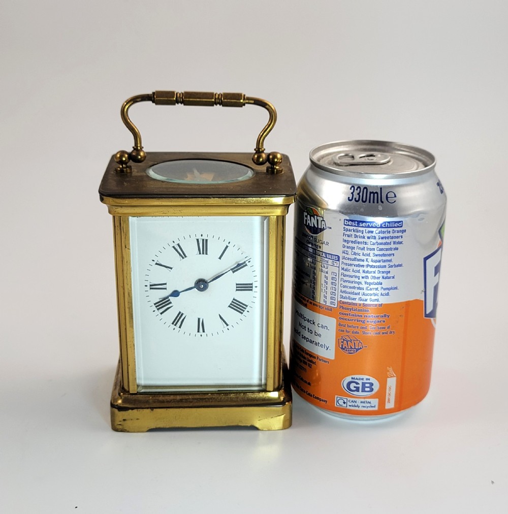French Brass Carriage Clock by Duverdrey & Bloquel, c.1900,Working, Original Key View X