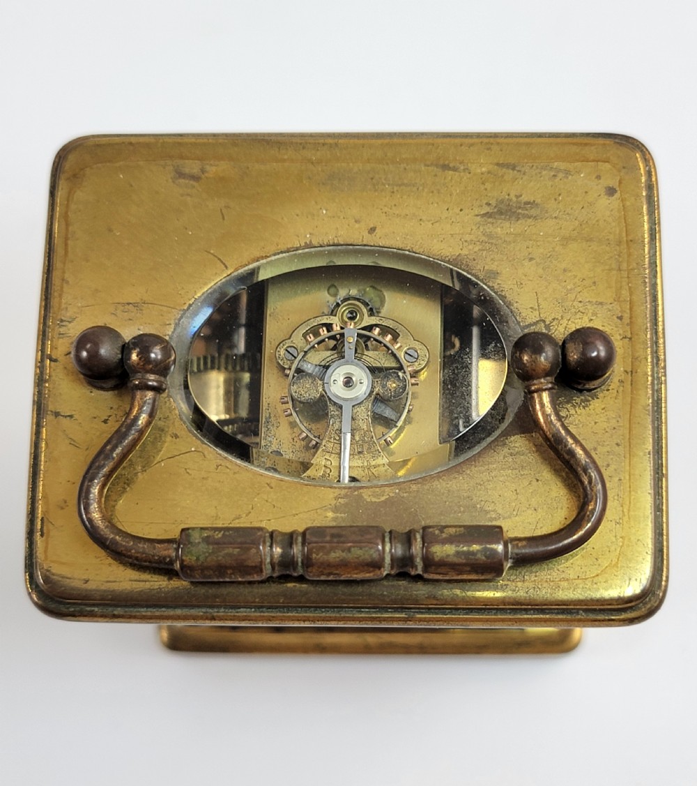 Original French Carriage Clock by Delepine-Barrois, c.1900, Working, Alarm, Key View VI