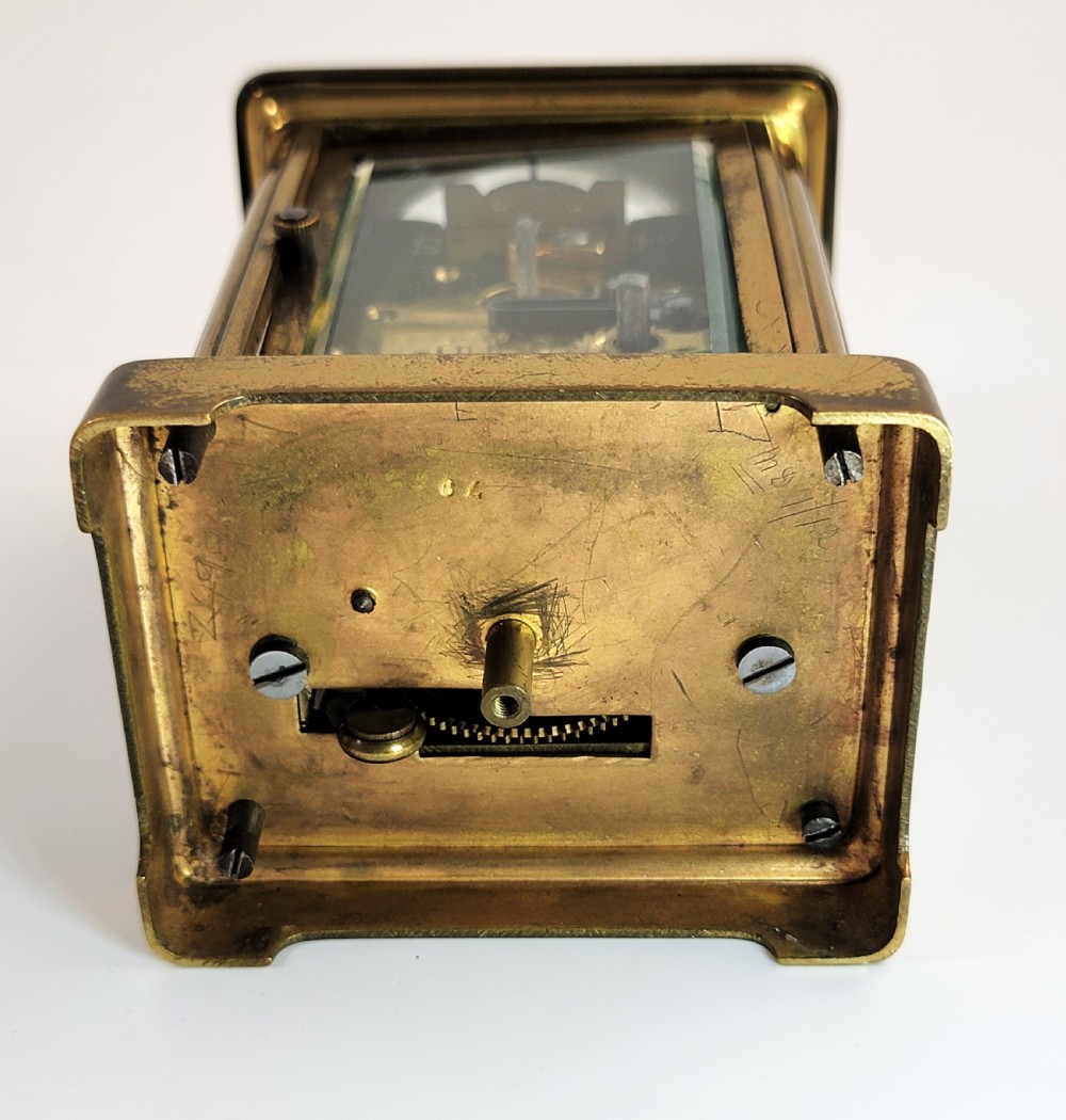 Original French Carriage Clock by Delepine-Barrois, c.1900, Working, Alarm, Key View VII