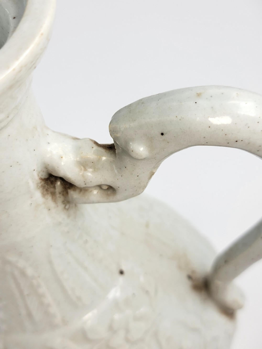 Rare Song Dynasty Lidded Ewer, Dragon Relief, Complete, China c.12thC, Museum Analogue View IX