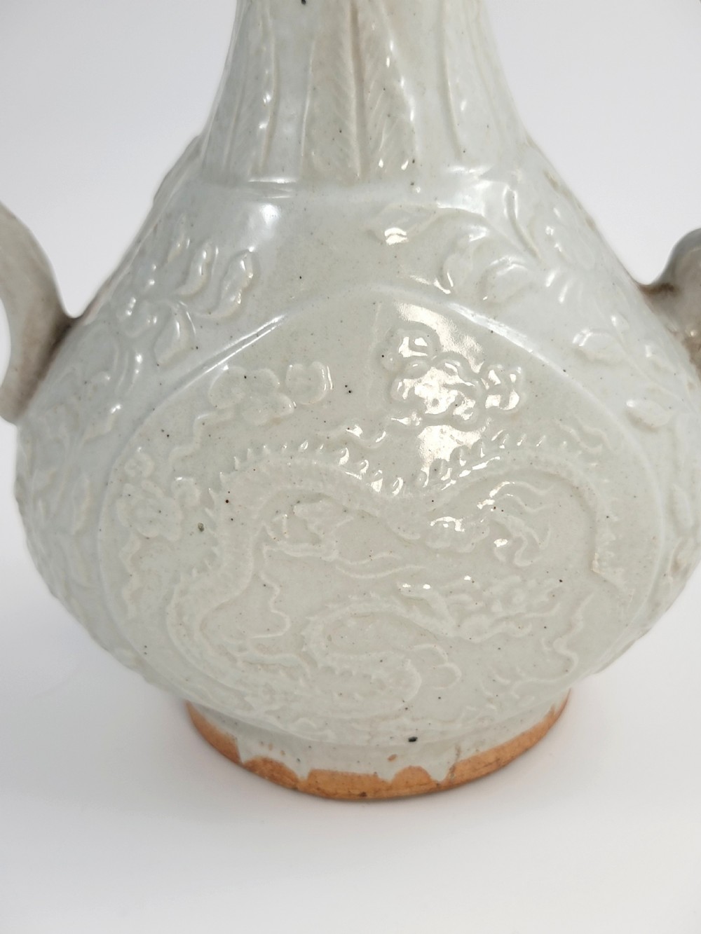 Rare Song Dynasty Lidded Ewer, Dragon Relief, Complete, China c.12thC, Museum Analogue View XI