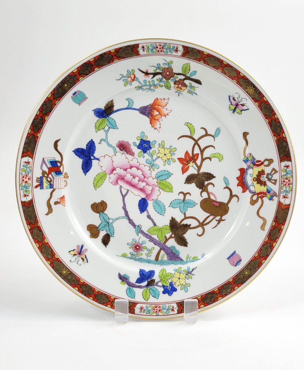 Antique Herend Hungary Porcelain Plate, “Shanghai” Pattern, Hand Painted, 20th Century, 25.5cm