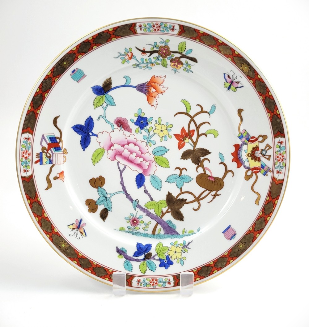 Antique Herend Hungary Porcelain Plate, “Shanghai” Pattern, Hand Painted, 20th Century, 25.5cm View II