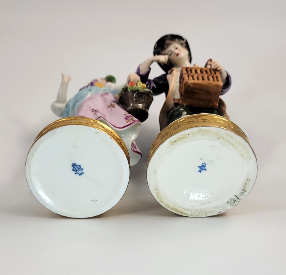 Early 20th Century German Porcelain Pair by Oldest Volkstedt Factory View VII