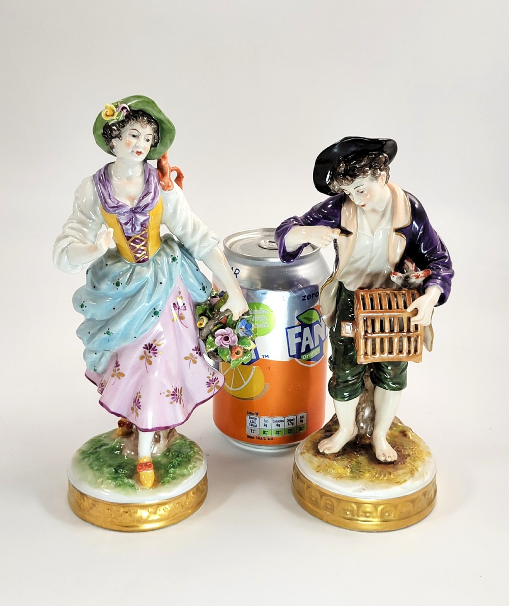 Early 20th Century German Porcelain Pair by Oldest Volkstedt Factory View VIII