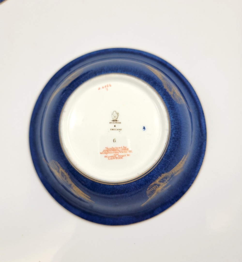 Daisy Makeig-Jones Wedgwood Blue Lustre Pair of Owl Bowls, c.1915 View IV