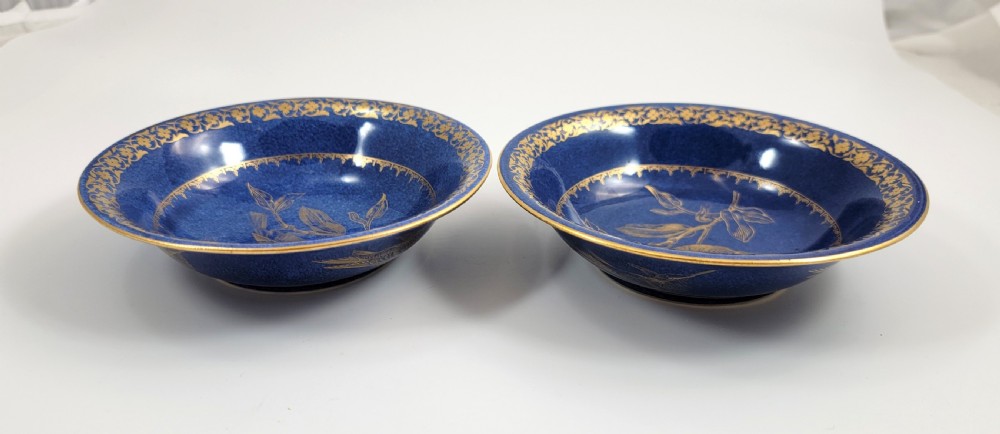Daisy Makeig-Jones Wedgwood Blue Lustre Pair of Owl Bowls, c.1915 View VI