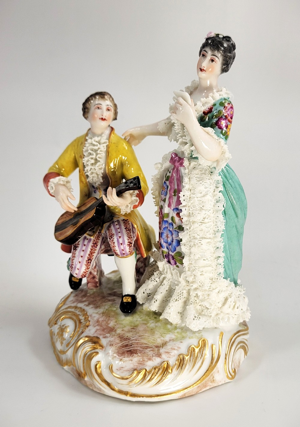 Bourdois & Bloch, Paris – Biscuit-Lace Porcelain Group “Duo” , c.1868 View II