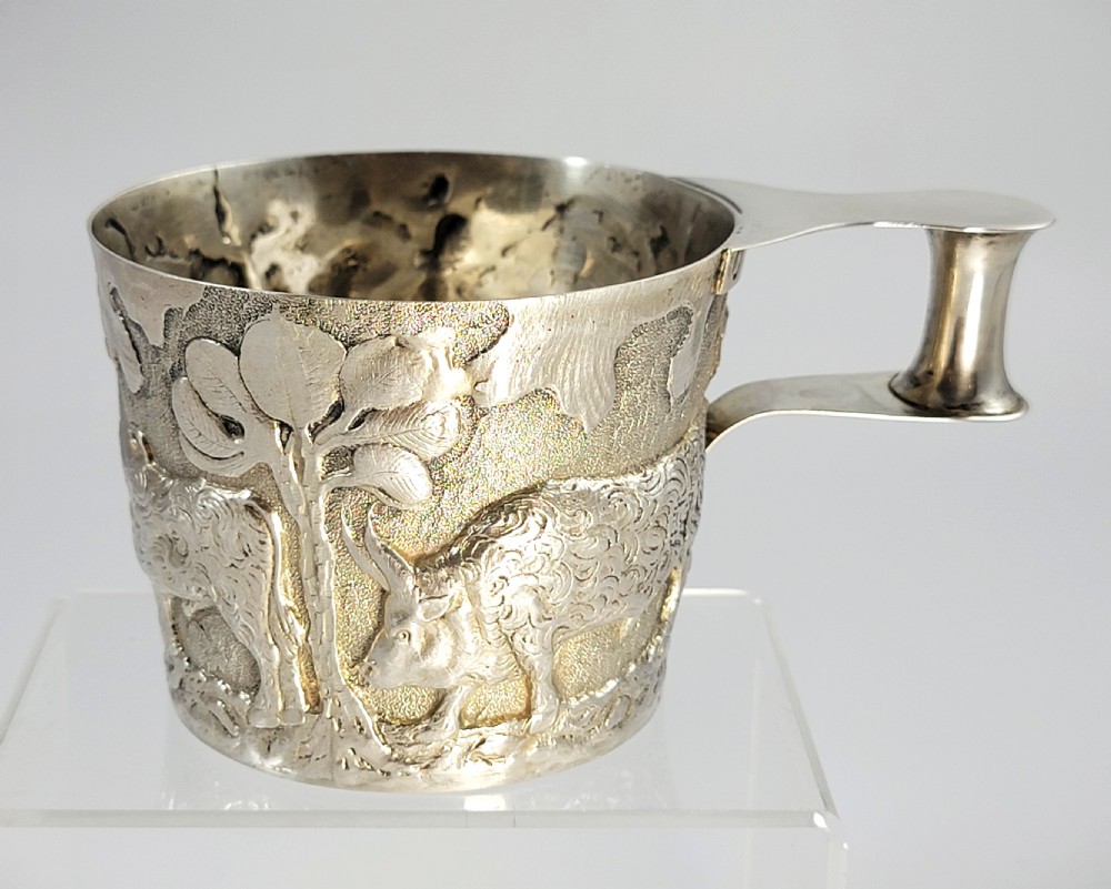 Antique Sterling Silver Vaphio Cup, Nathan & Hayes, Chester 1900