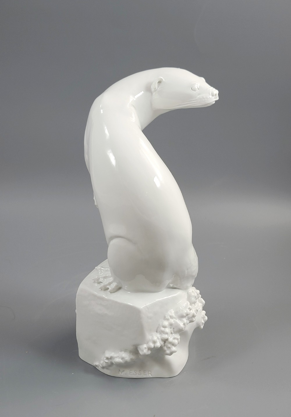 Meissen Porcelain Otter, Model by Max Esser
 View VI
