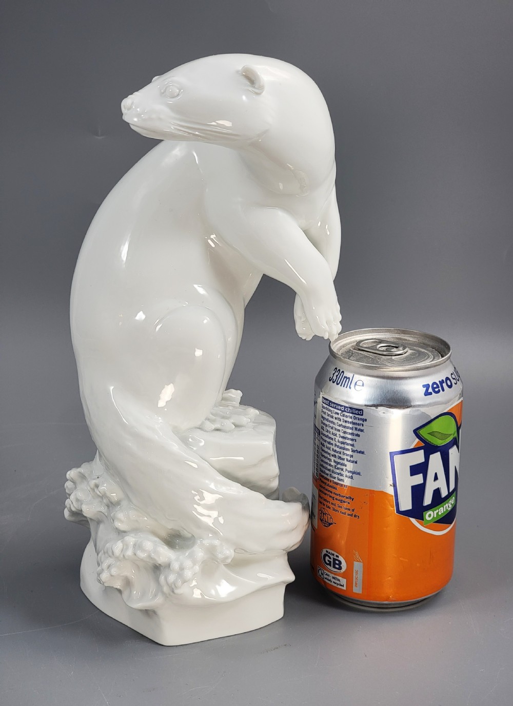 Meissen Porcelain Otter, Model by Max Esser
 View XII