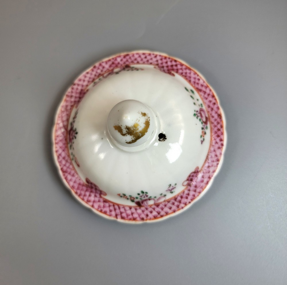 Antique English New Hall Porcelain Teapot, Unique Form, c.1785–1795 View XI