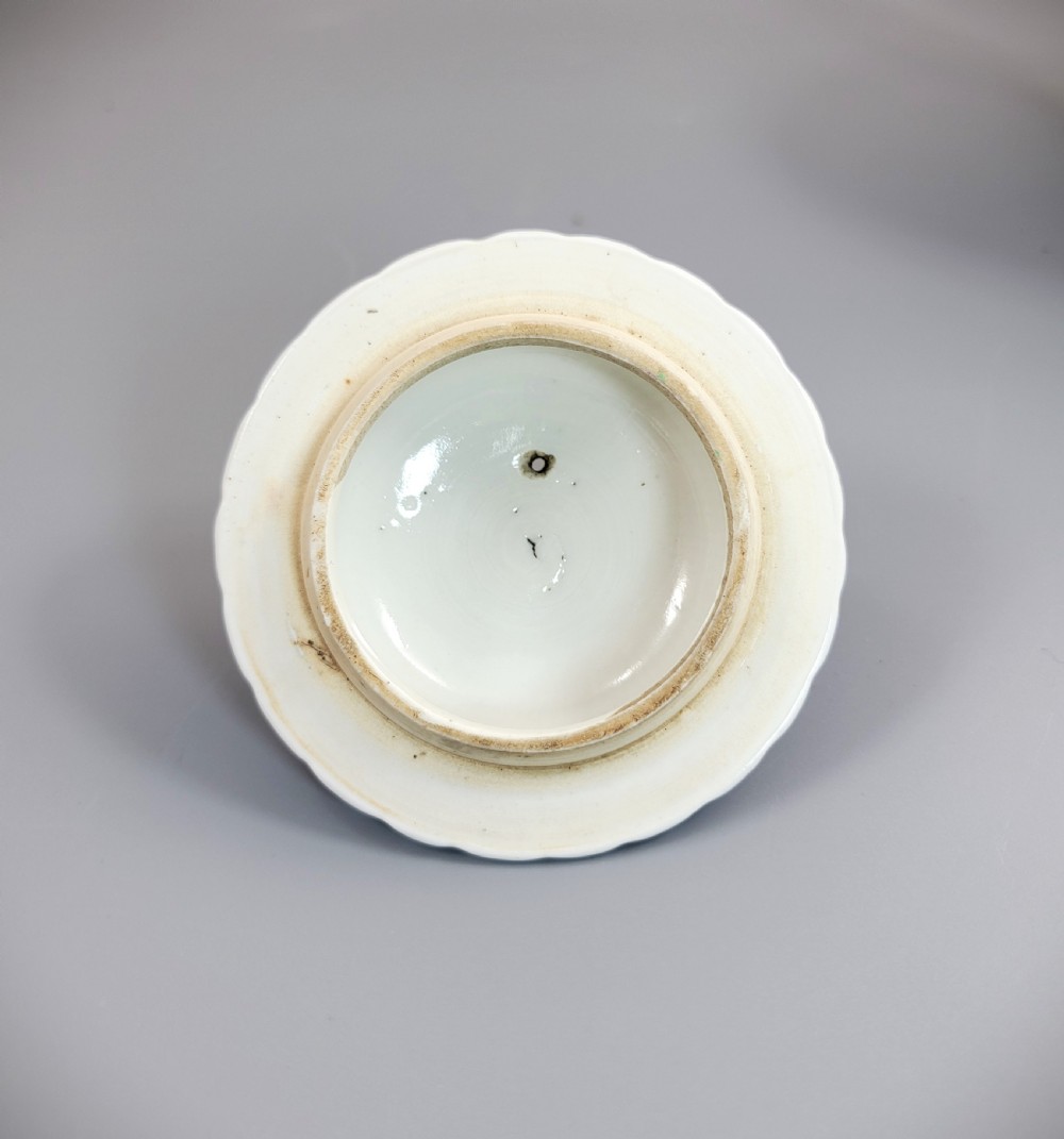 Antique English New Hall Porcelain Teapot, Unique Form, c.1785–1795 View XII
