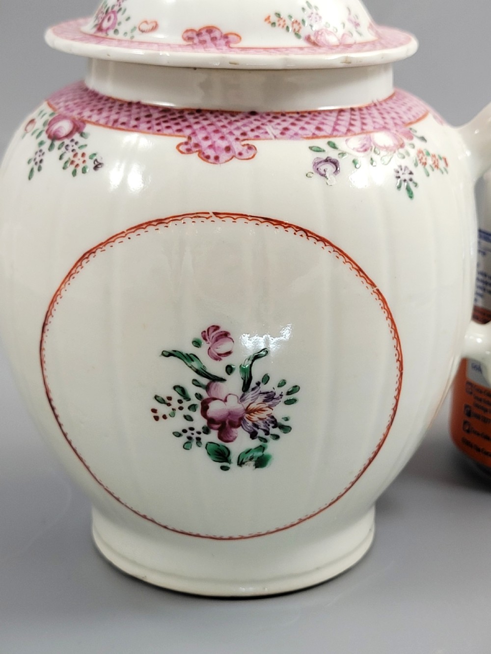 Antique English New Hall Porcelain Teapot, Unique Form, c.1785–1795 View XIV