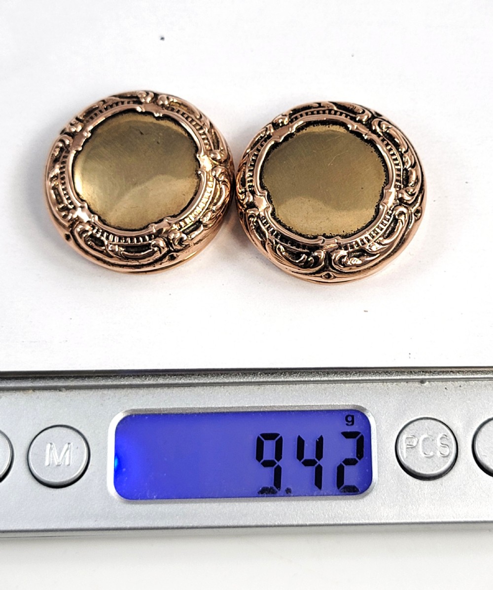 A Superb Antique English 9ct Gold & Crystal Vanity Set by Levi & Salaman, Birmingham 1900 View XI