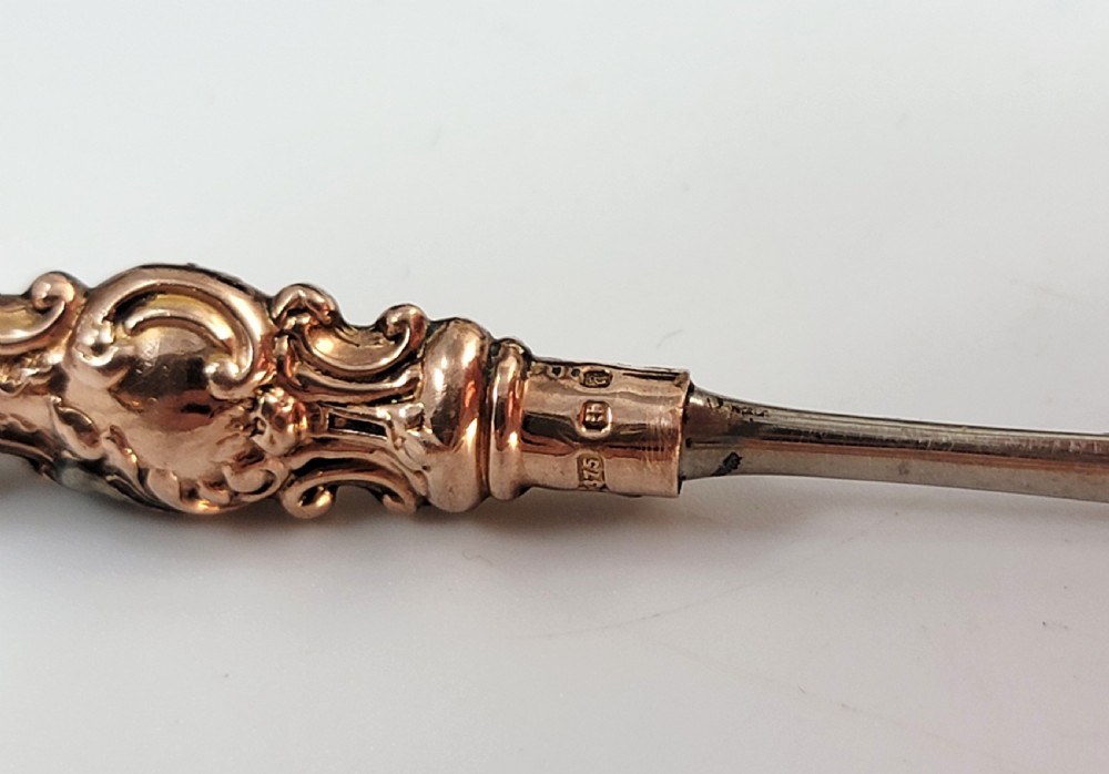 A Superb Antique English 9ct Gold & Crystal Vanity Set by Levi & Salaman, Birmingham 1900 View XXI