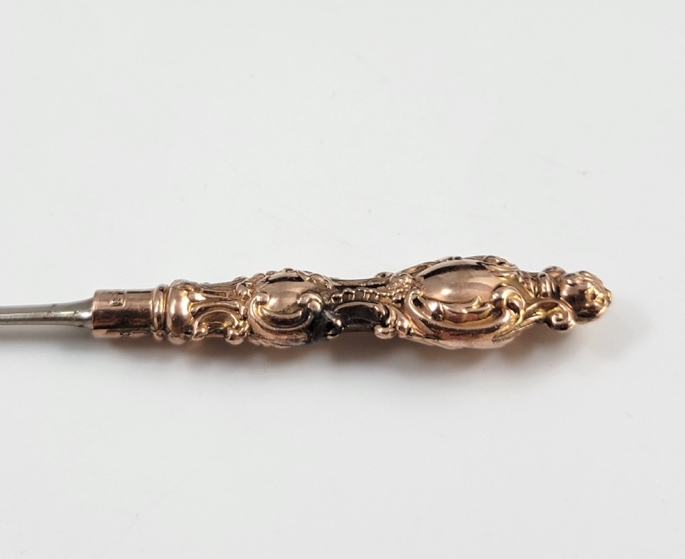 A Superb Antique English 9ct Gold & Crystal Vanity Set by Levi & Salaman, Birmingham 1900 View XXIII