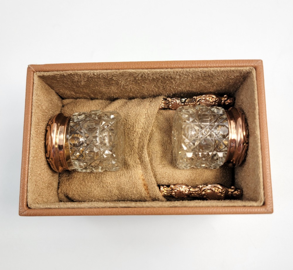 A Superb Antique English 9ct Gold & Crystal Vanity Set by Levi & Salaman, Birmingham 1900 View XXVI
