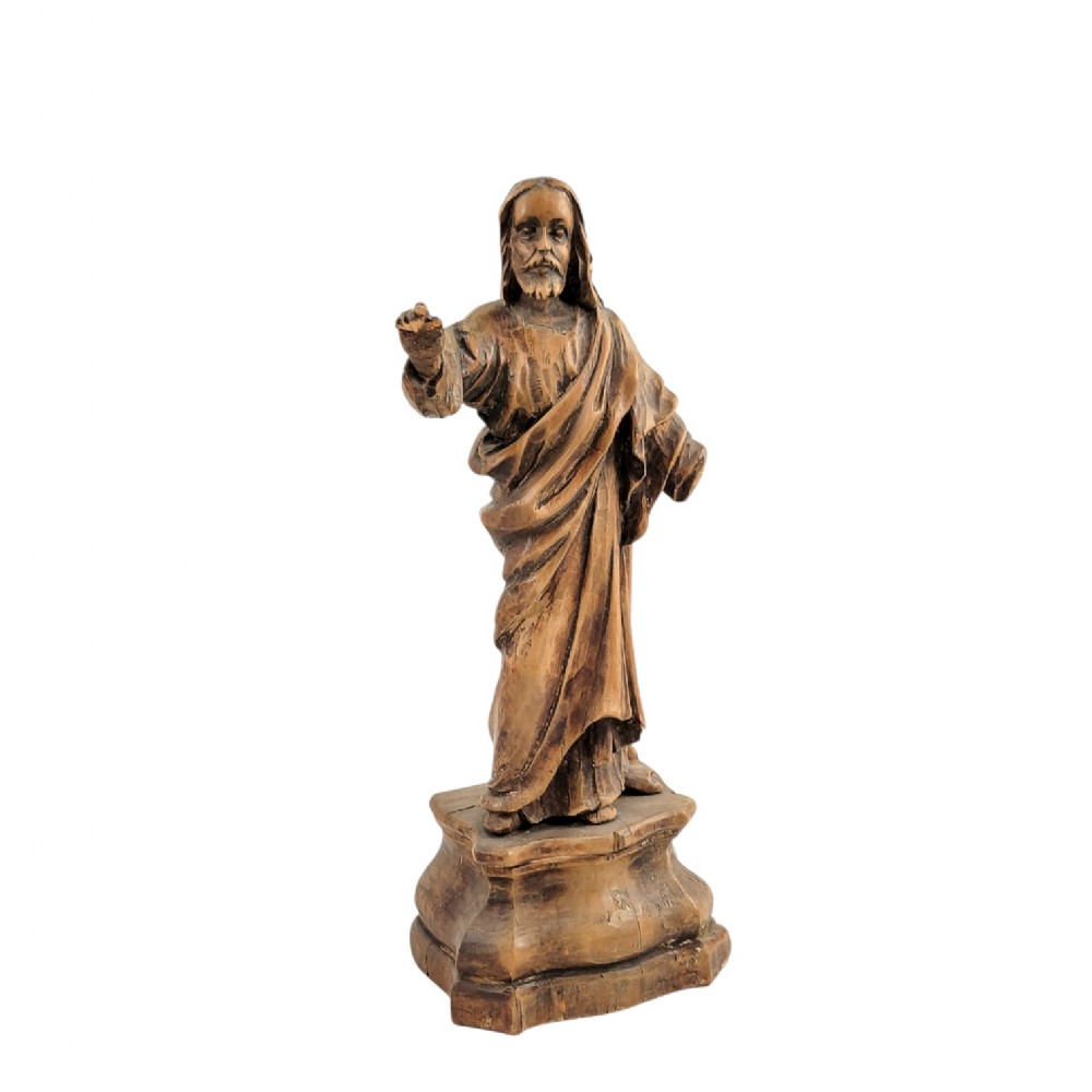 A Fine South German Baroque Carved Lindenwood Figure of Christ, c. 1700