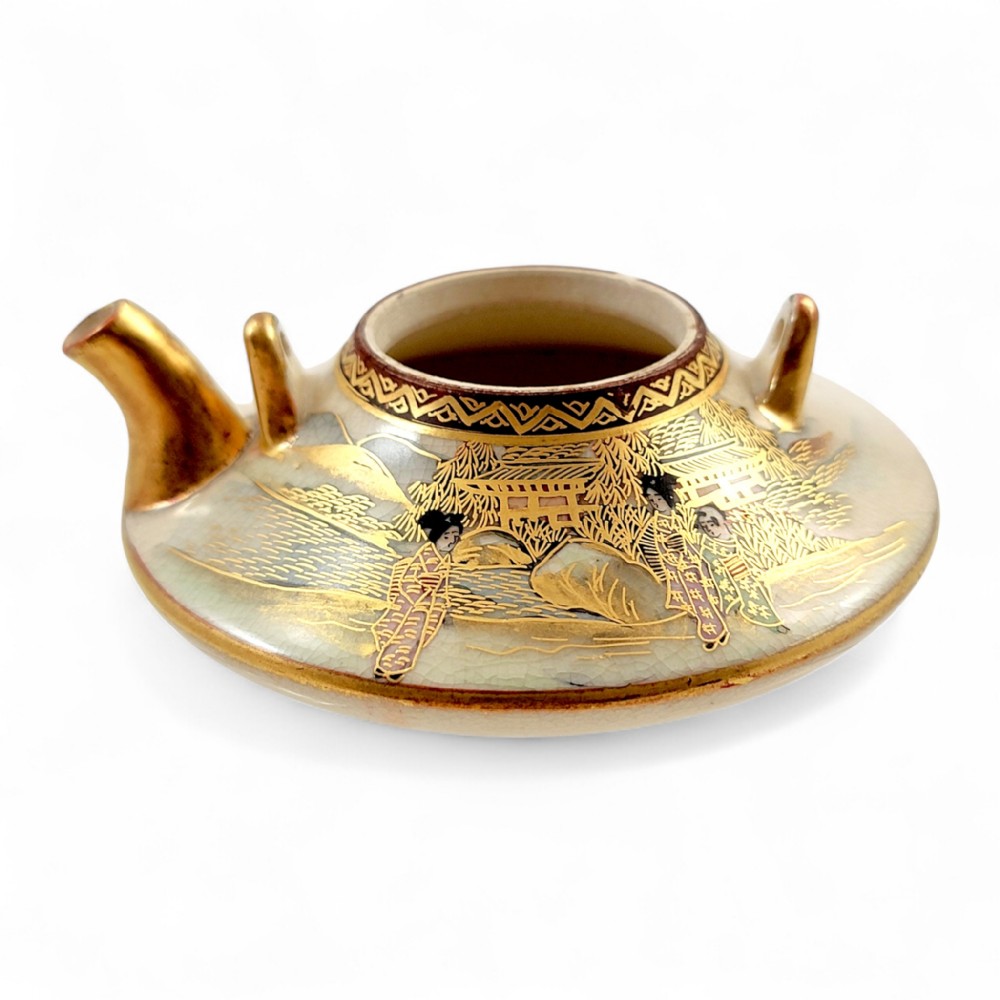 Kyoto-Satsuma “Kotobuki-do” koro (incense burner), late Meiji to early Taisho, c. 1890–1910