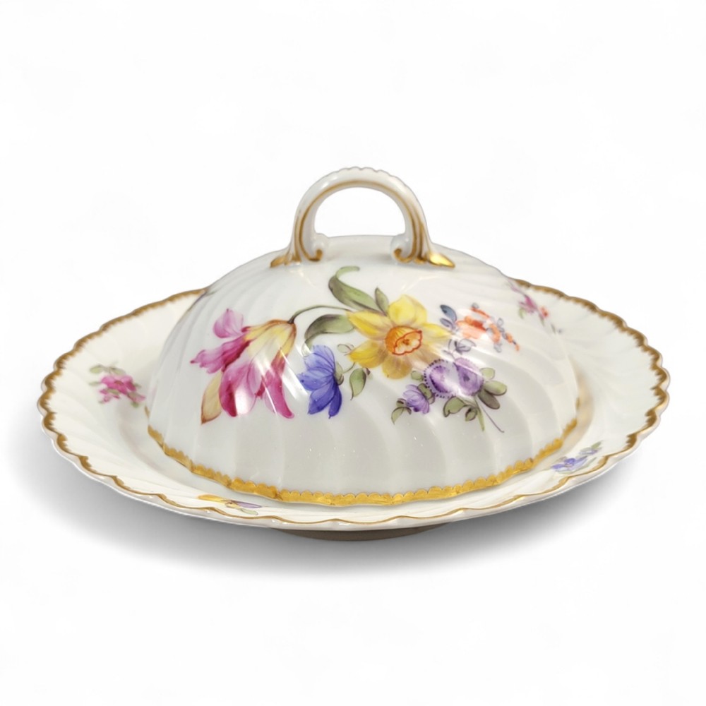 Nymphenburg Porcelain Butter Dish with Cover, “Louis XVIII”, c.1895