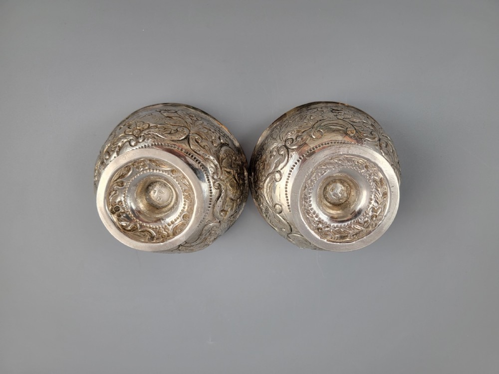 Pair of Burmese high-grade silver bowls, Mandalay, c.1900 View VII