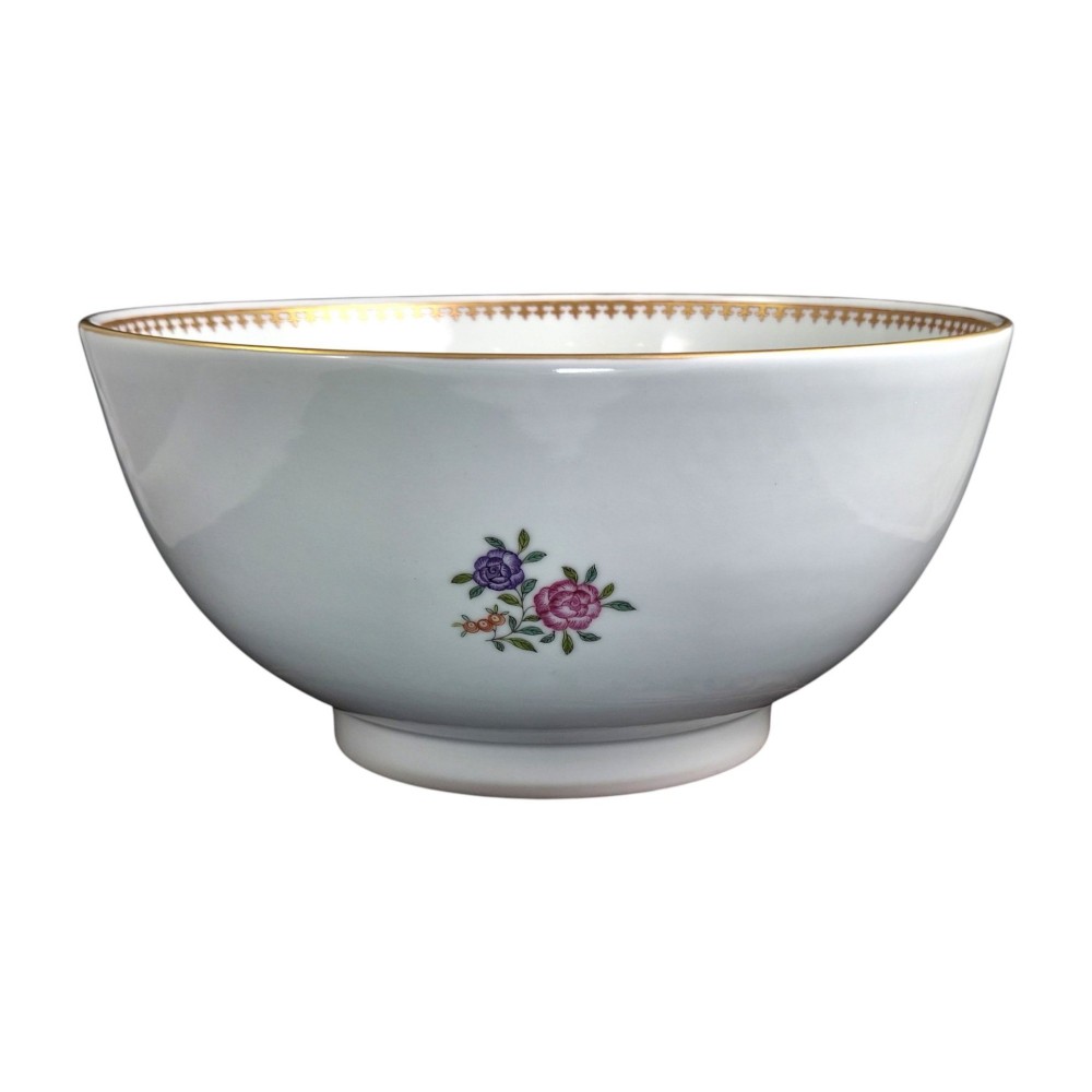 Large Chinese Export Armorial Porcelain Punch Bowl, Late 18th Century View V