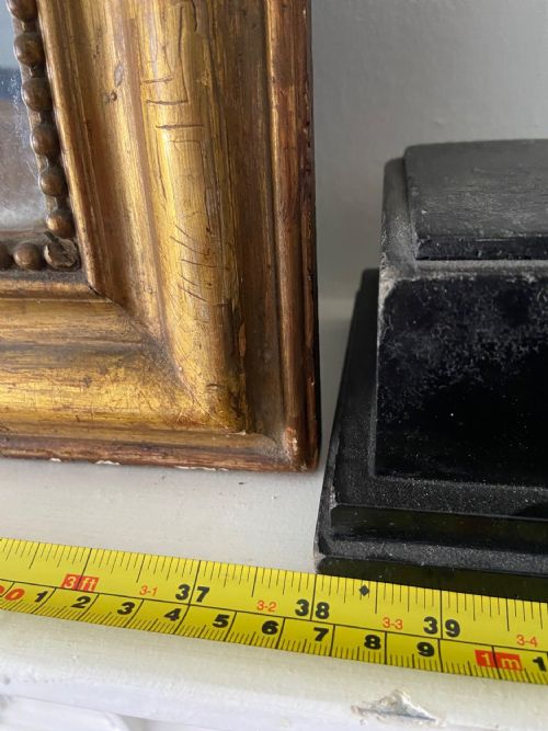 LOUIS PHILLIPE FRENCH 19THC GILT OVERMANTLE MIRROR 137CM ORIGINALMERCURY PLATE - ADDITIONAL PHOTO 16