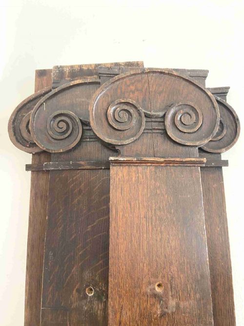 4 ARCHITECTURAL CLASSICAL INSPIRED OAK IONIC COLUMN FASCIAS 200CM TALL C1900 - ADDITIONAL PHOTO 5