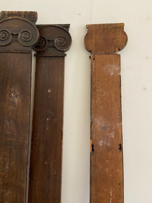 4 ARCHITECTURAL CLASSICAL INSPIRED OAK IONIC COLUMN FASCIAS 200CM TALL C1900 - ADDITIONAL PHOTO 8