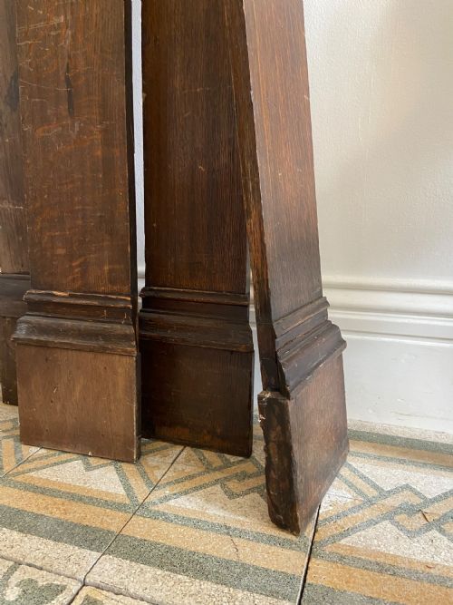 4 ARCHITECTURAL CLASSICAL INSPIRED OAK IONIC COLUMN FASCIAS 200CM TALL C1900 - ADDITIONAL PHOTO 11