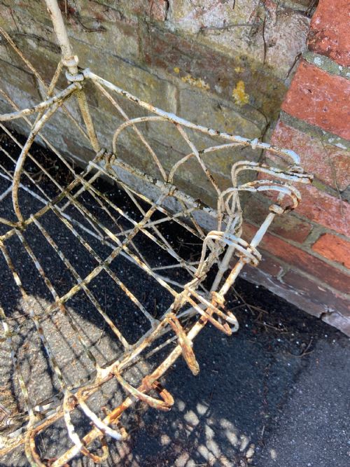 A 19THC ENGLISH WIREWORK 3 TIER PAINTED PLANT STAND LARGER 120CM WIDE MODEL - ADDITIONAL PHOTO 5