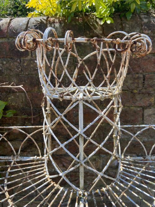 A 19THC ENGLISH WIREWORK 3 TIER PAINTED PLANT STAND LARGER 120CM WIDE MODEL - ADDITIONAL PHOTO 6