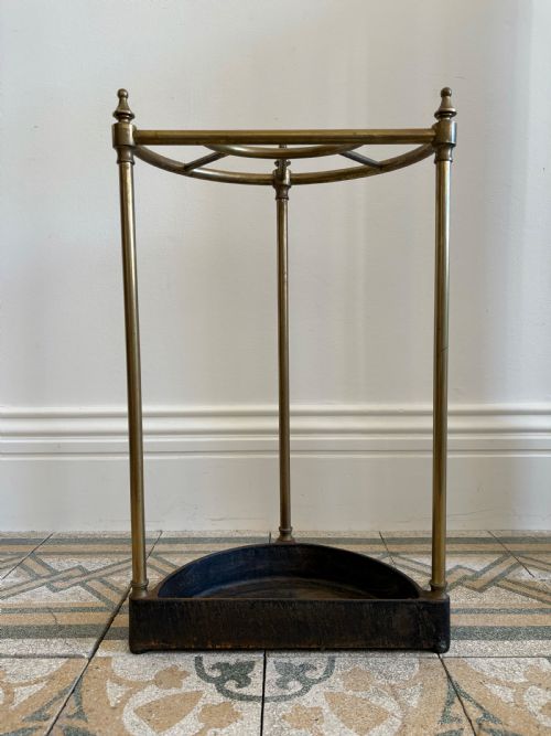 CAST IRON AND BRASS DEMI LINE STICK OR UMBRELLA STAND C1900 64CM TALL - ADDITIONAL PHOTO 10