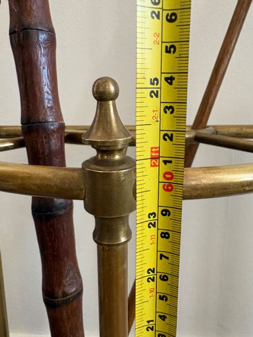 CAST IRON AND BRASS DEMI LINE STICK OR UMBRELLA STAND C1900 64CM TALL - ADDITIONAL PHOTO 13