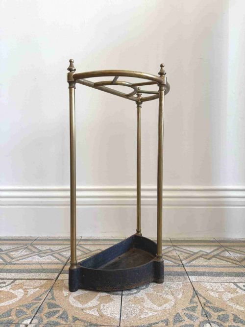 cast iron and brass demi line stick or umbrella stand c1900 64cm tall - CATEGORY: ANTIQUE MISCELLANEOUS - DATED 1900