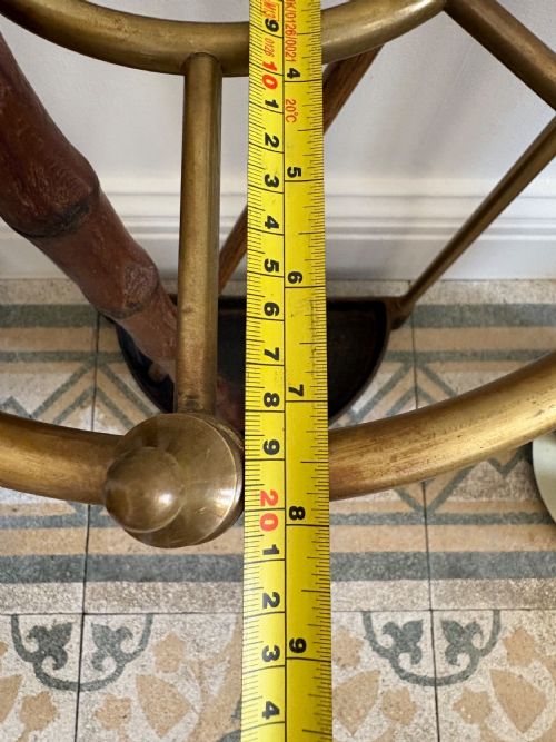CAST IRON AND BRASS DEMI LINE STICK OR UMBRELLA STAND C1900 64CM TALL - ADDITIONAL PHOTO 14