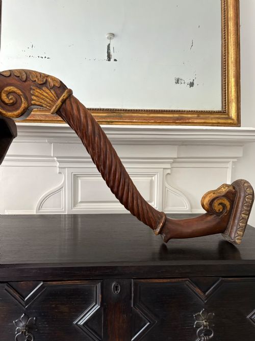 AN EARLY 19TH CENTURY MAHOGANY AND GILDED MONOPODIA CORNER CONSOLE TABLE C1835 - ADDITIONAL PHOTO 9