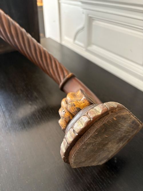 AN EARLY 19TH CENTURY MAHOGANY AND GILDED MONOPODIA CORNER CONSOLE TABLE C1835 - ADDITIONAL PHOTO 11