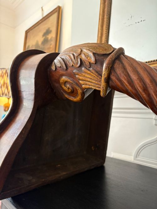 AN EARLY 19TH CENTURY MAHOGANY AND GILDED MONOPODIA CORNER CONSOLE TABLE C1835 - ADDITIONAL PHOTO 12