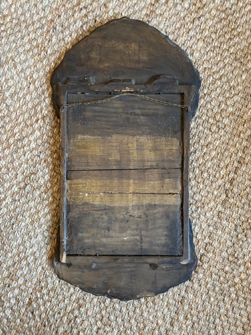 AN 18TH CENTURY QUEEN ANNE STYLE WALNUT VENEER MIRROR 63CM ORIGINAL PLATE - ADDITIONAL PHOTO 4