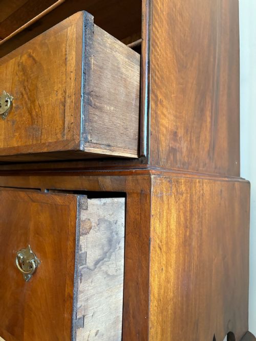 EARLY 18TH CENTURY ENGLISH WALNUT CHEST ON STAND CIRCA 1730 161CM TALL - ADDITIONAL PHOTO 9